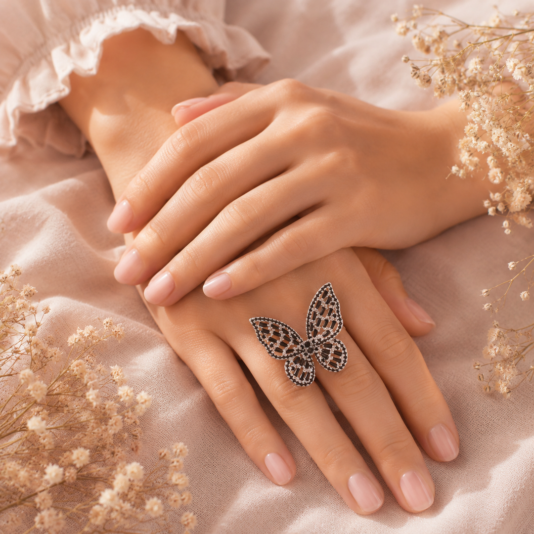 Lunar Butterfly Bliss Ring
