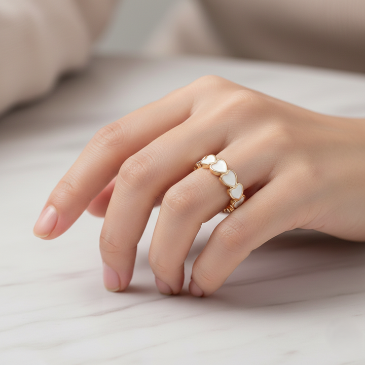 Resin Bracelet and Heart Ring combo