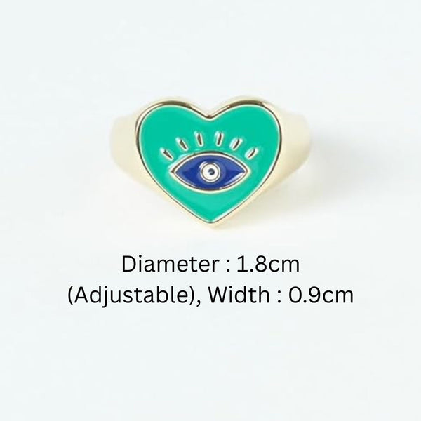 Bella Evil Eye Love Ring`