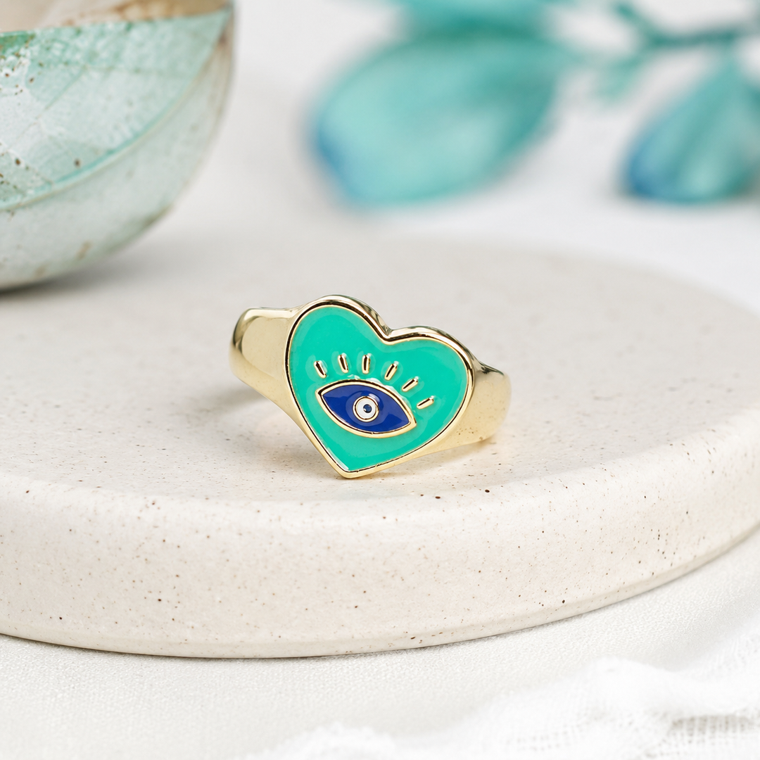 Bella Evil Eye Love Ring`