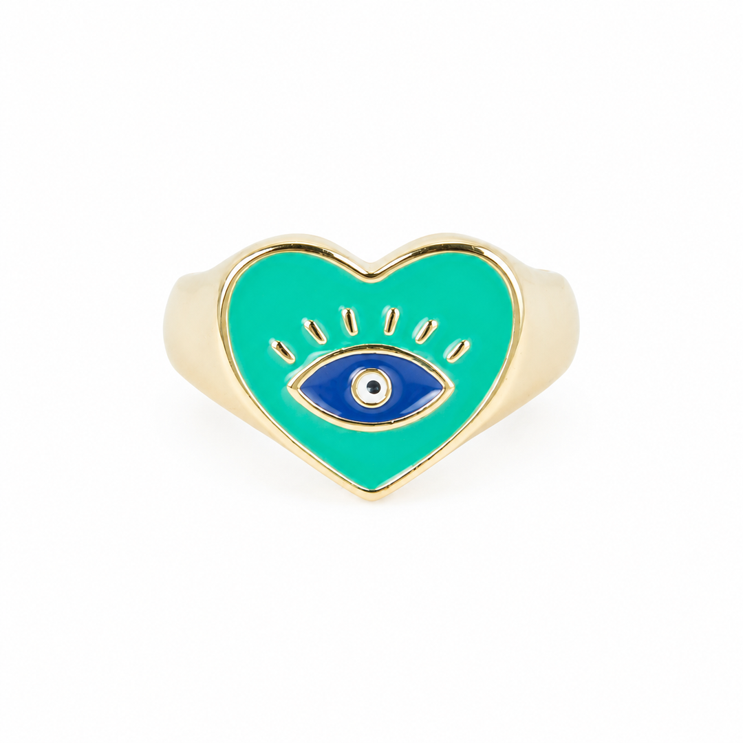 Bella Evil Eye Love Ring`