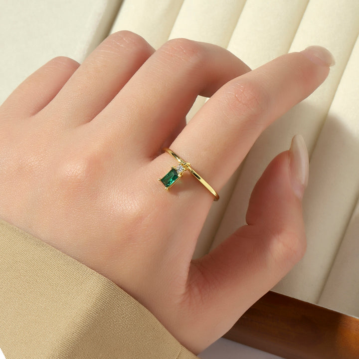 Emerald Tassel Ring - Salty Accessories