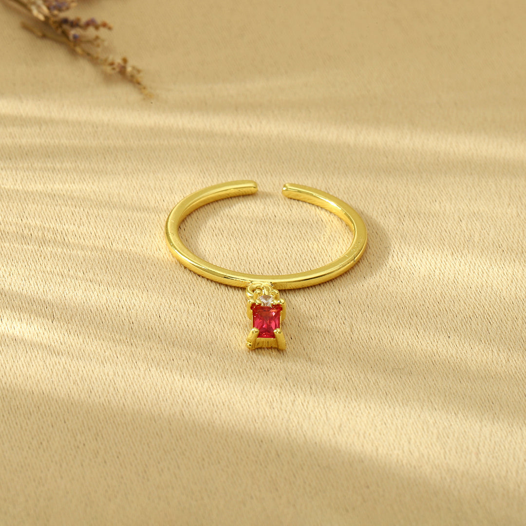 Ruby Tassel Ring - Salty Accessories
