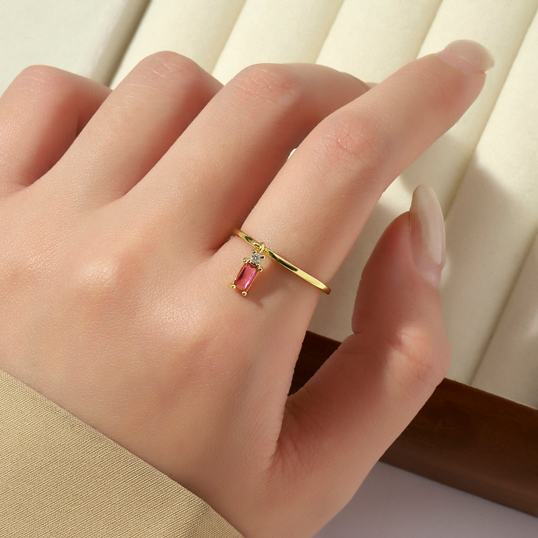 Ruby Tassel Ring - Salty Accessories