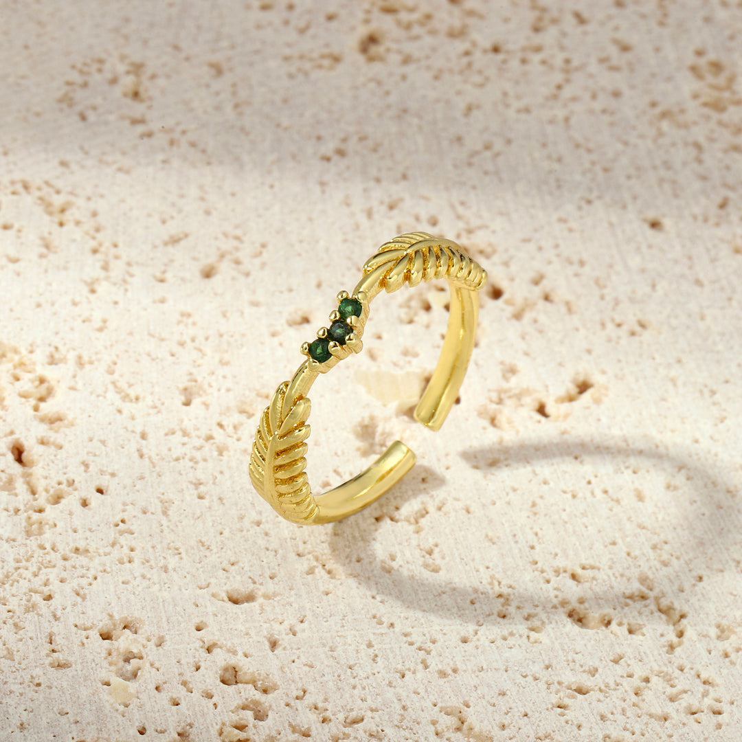 The Crown Ring - Emerald - Salty Accessories