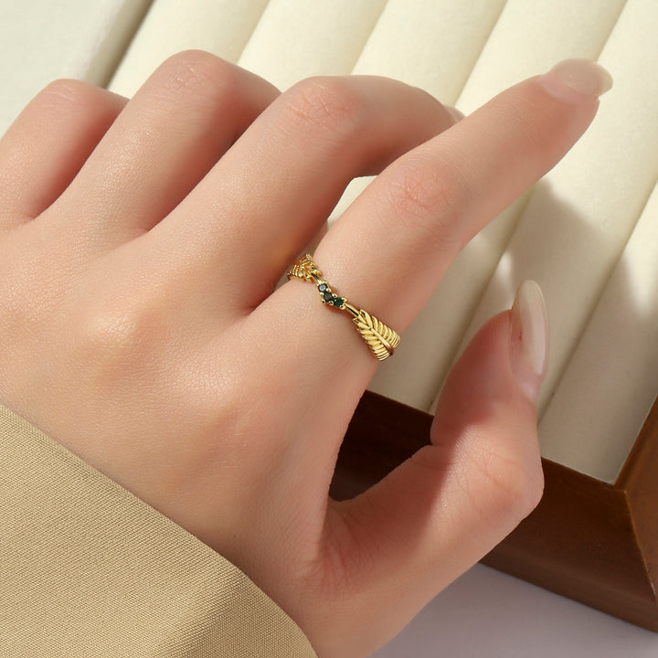 The Crown Ring - Emerald - Salty Accessories