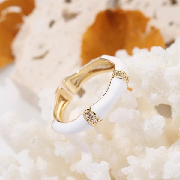 Honeyed Love Ring - White