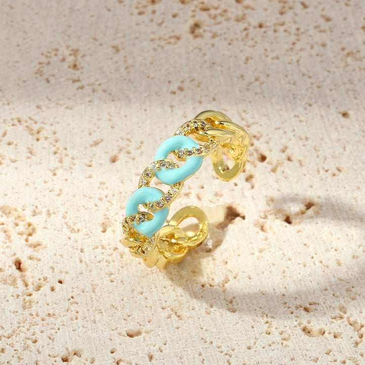 Forever Love Diamond Ring - Teal - Salty Accessories