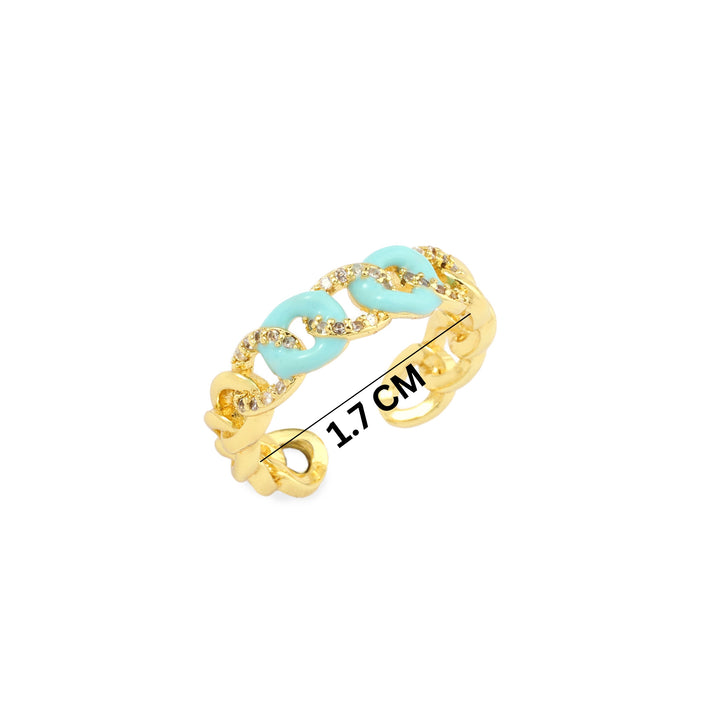 Forever Love Diamond Ring - Teal