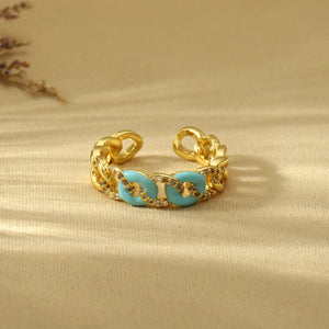 Forever Love Diamond Ring - Teal - Salty Accessories