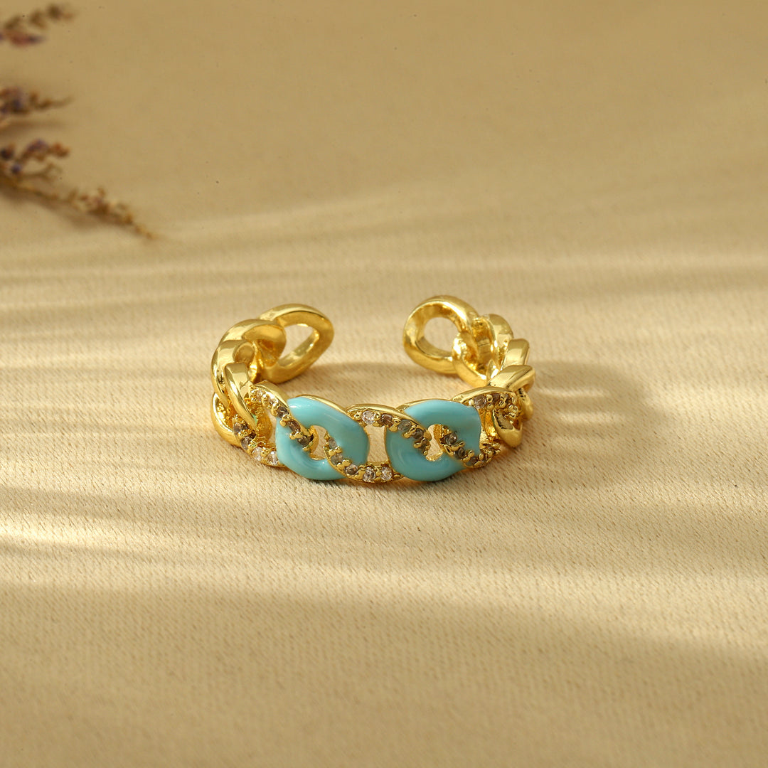 Forever Love Diamond Ring - Teal