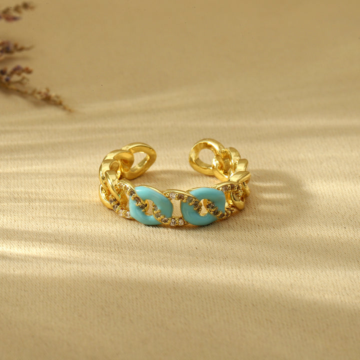 Forever Love Diamond Ring - Teal