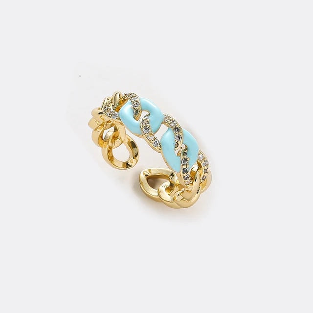 Forever Love Diamond Ring - Teal