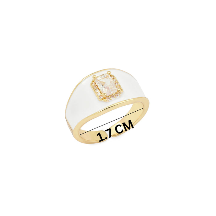 Bold White Ring