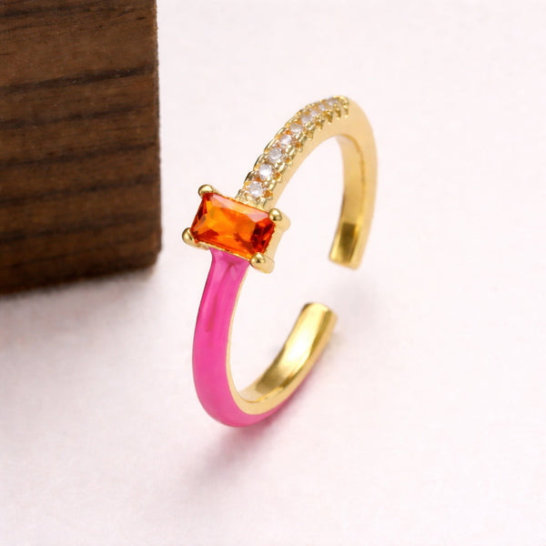 Chroma Sparkle Ring - Dark Pink