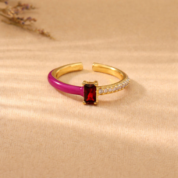 Chroma Sparkle Ring - Dark Pink