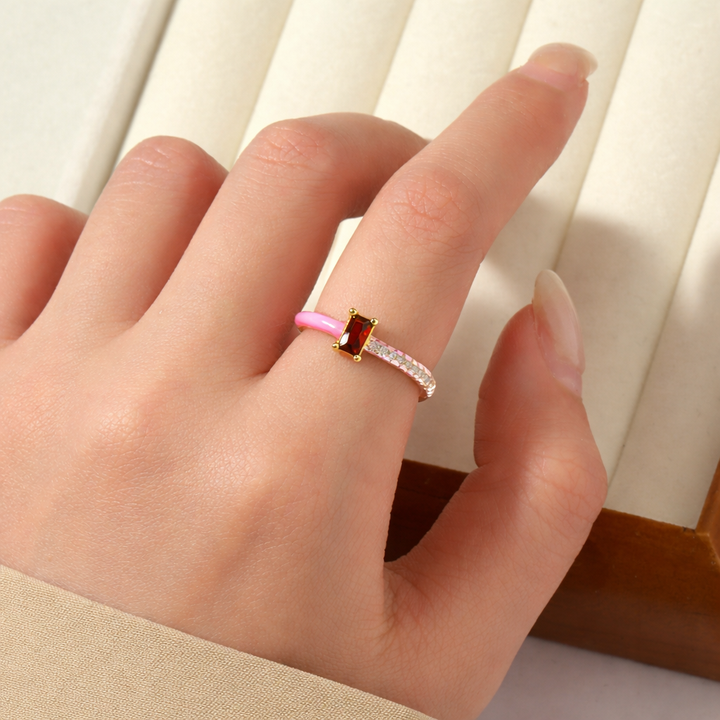 Chroma Sparkle Ring - Light Pink