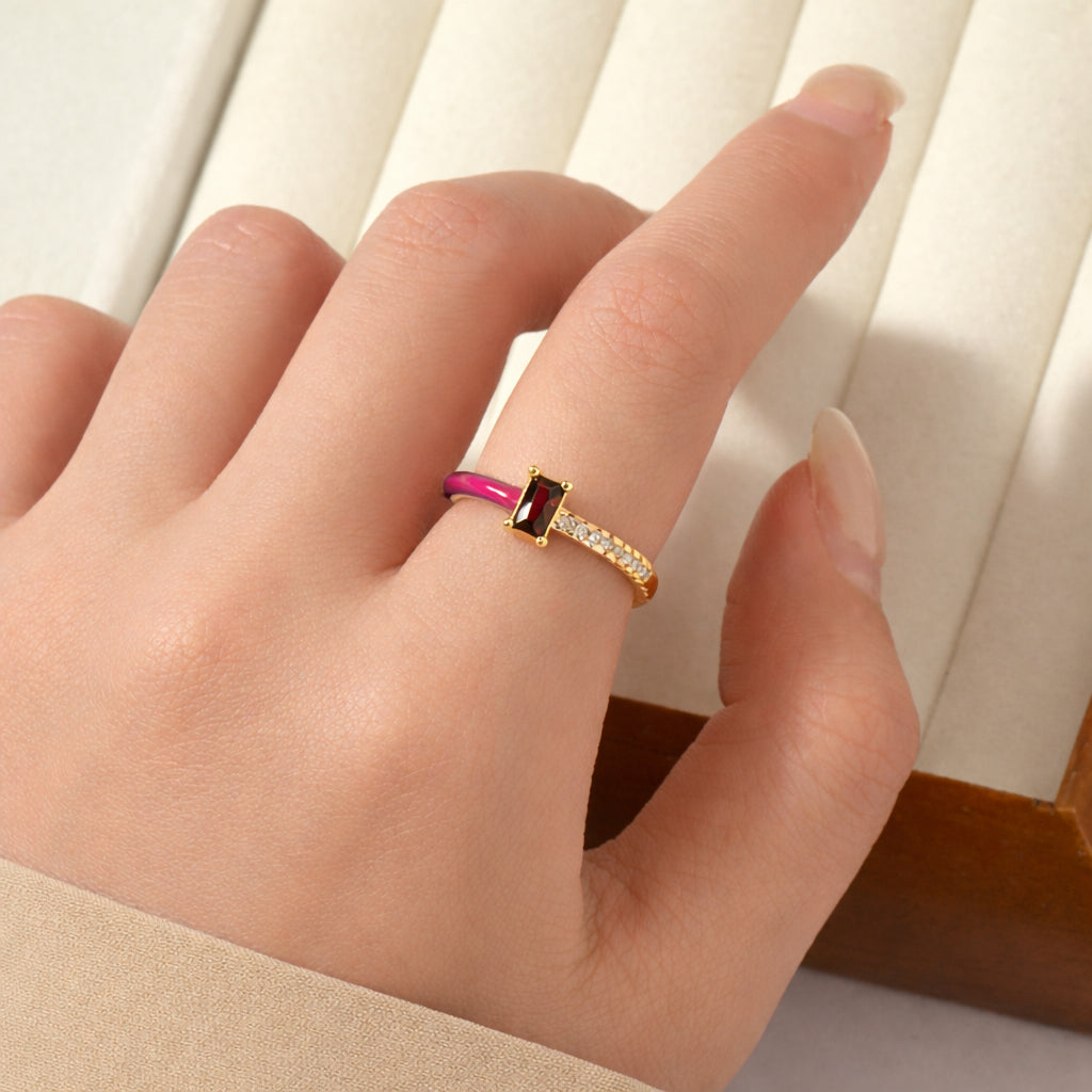 Chroma Sparkle Ring - Dark Pink | Salty