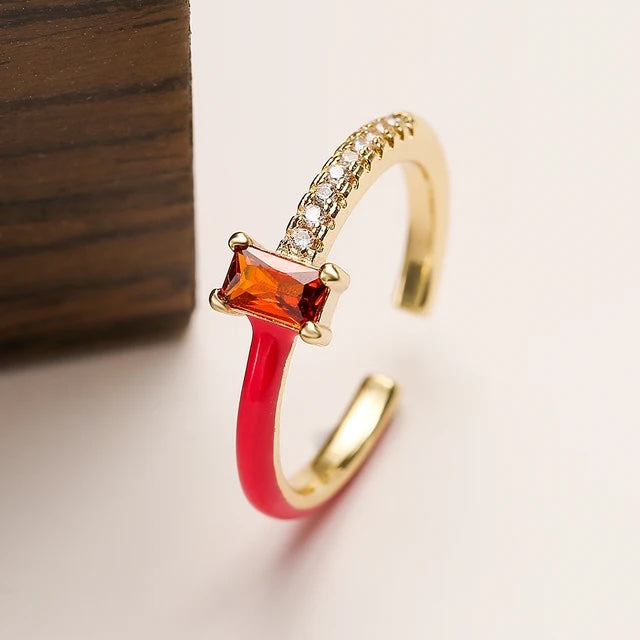 Chroma Sparkle Ring - Red - Salty Accessories