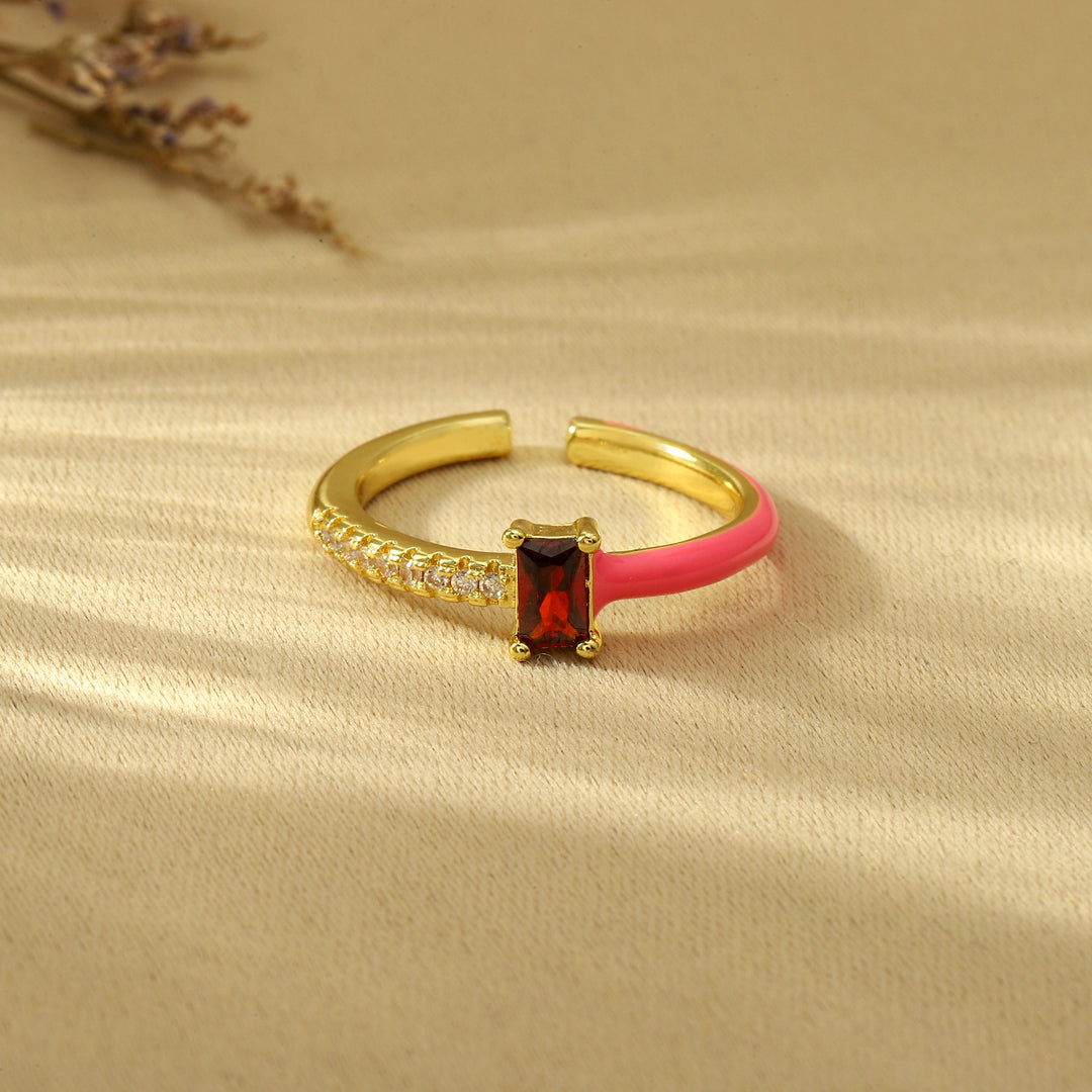 Chroma Sparkle Ring - Red - Salty Accessories