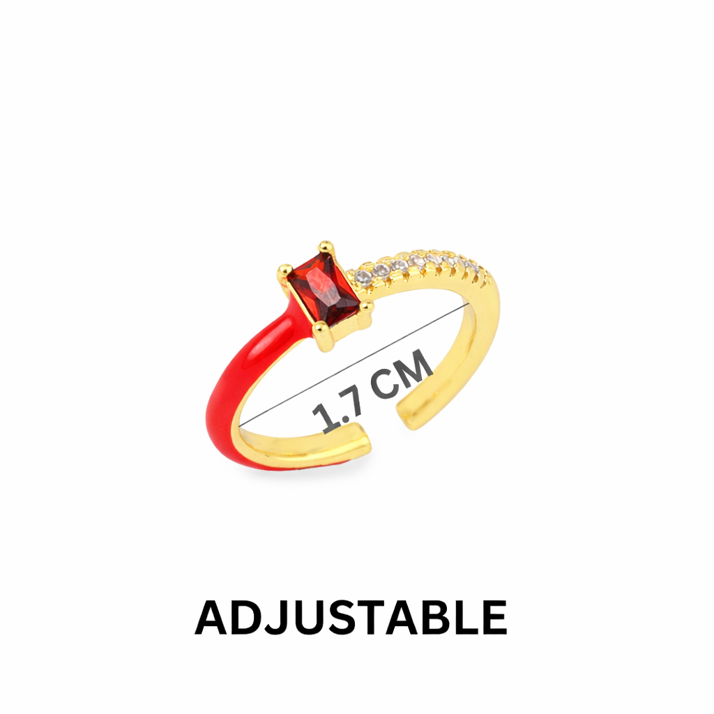 Chroma Sparkle Ring - Red