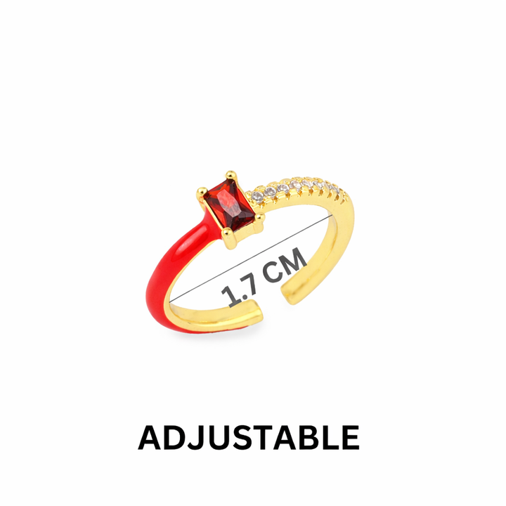Chroma Sparkle Ring - Red
