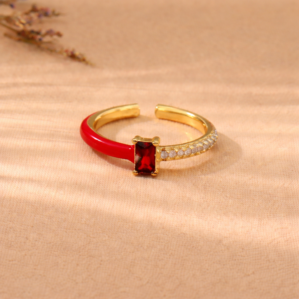 Chroma Sparkle Ring - Red