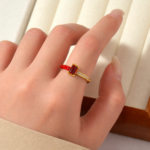 Chroma Sparkle Ring - Red