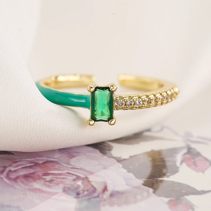 Chroma Sparkle Ring - Green - Salty Accessories