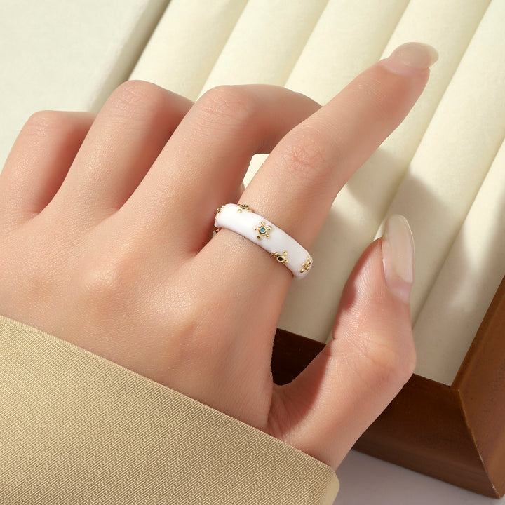 Gemline Contrast Ring - White