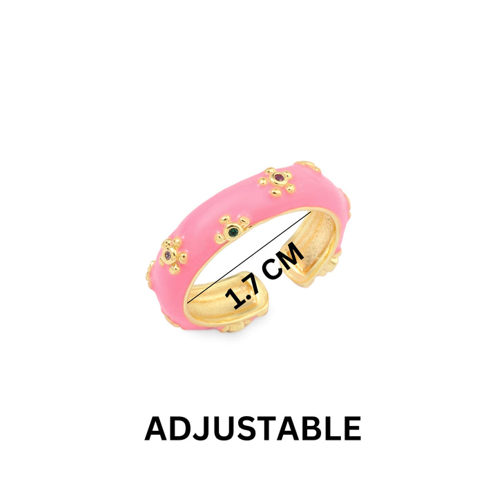 Gemline Contrast Ring - Pink - Salty Accessories