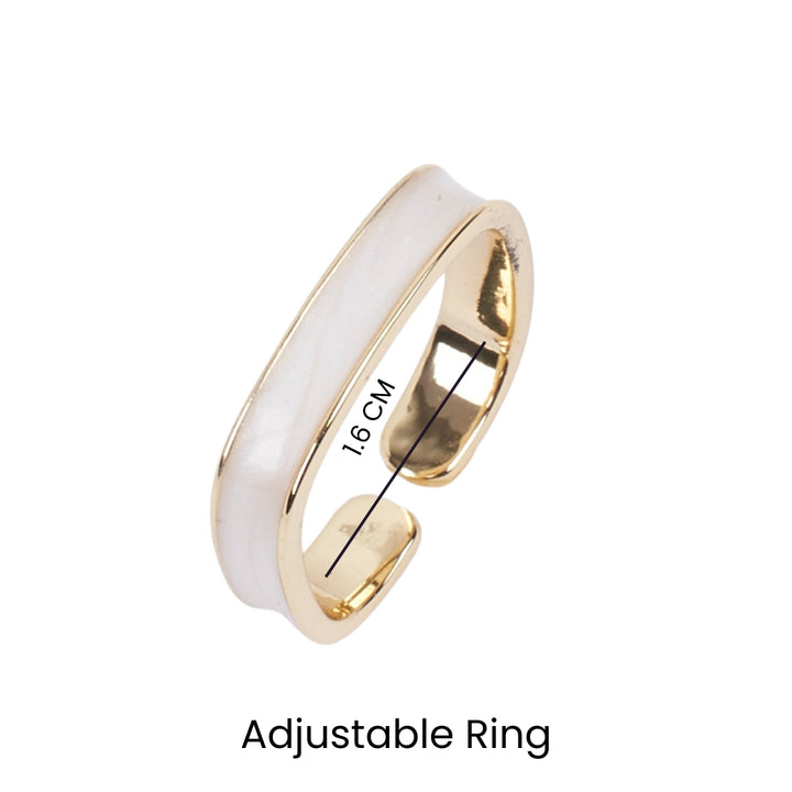 Sahara Enamel Gold Ring - Salty Accessories