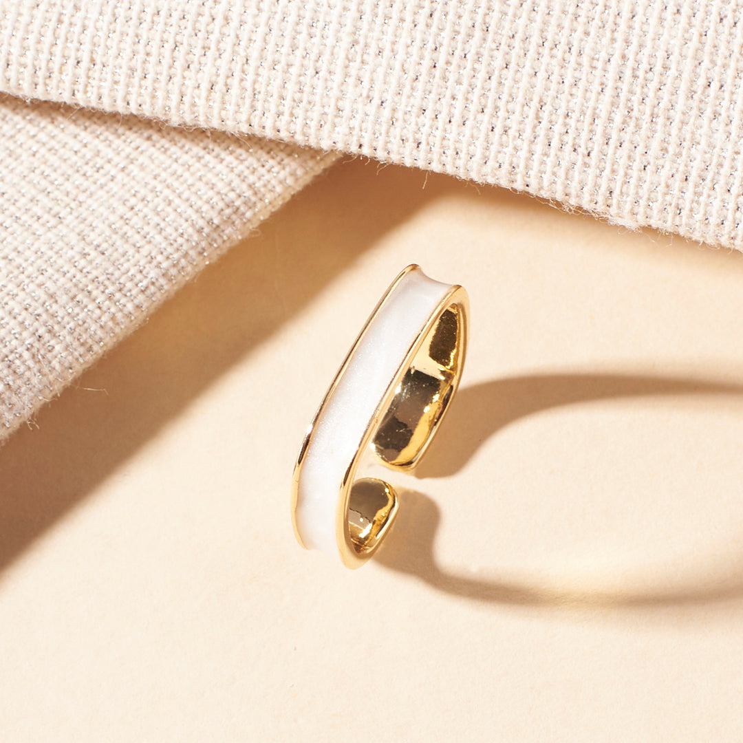 Sahara Enamel Gold Ring