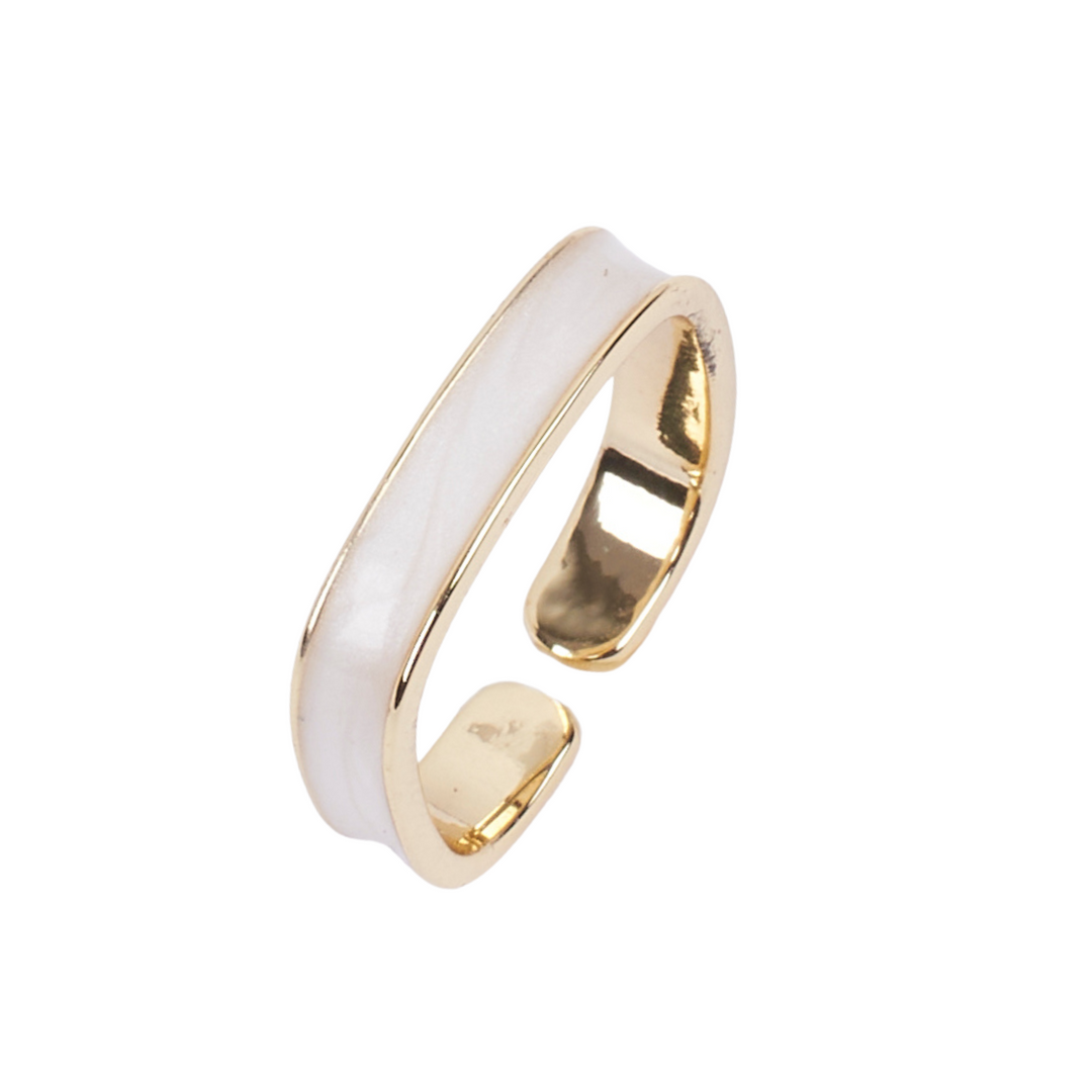 Sahara Enamel Gold Ring - Salty Accessories