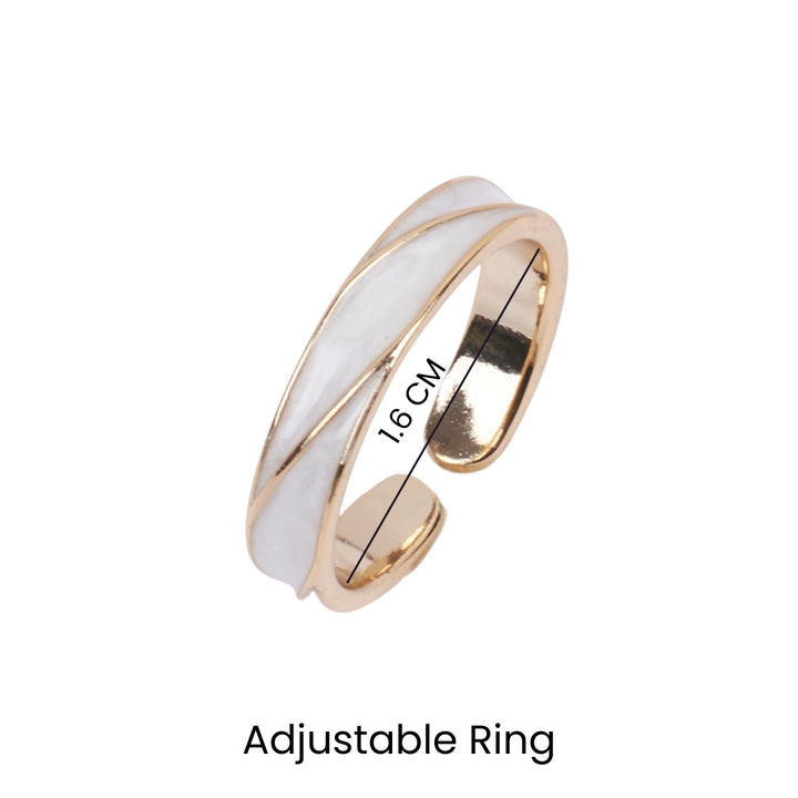 Tabitha Enamel Gold Ring - Salty Accessories