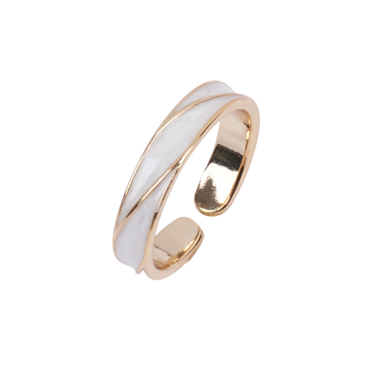 Tabitha Enamel Gold Ring - Salty Accessories