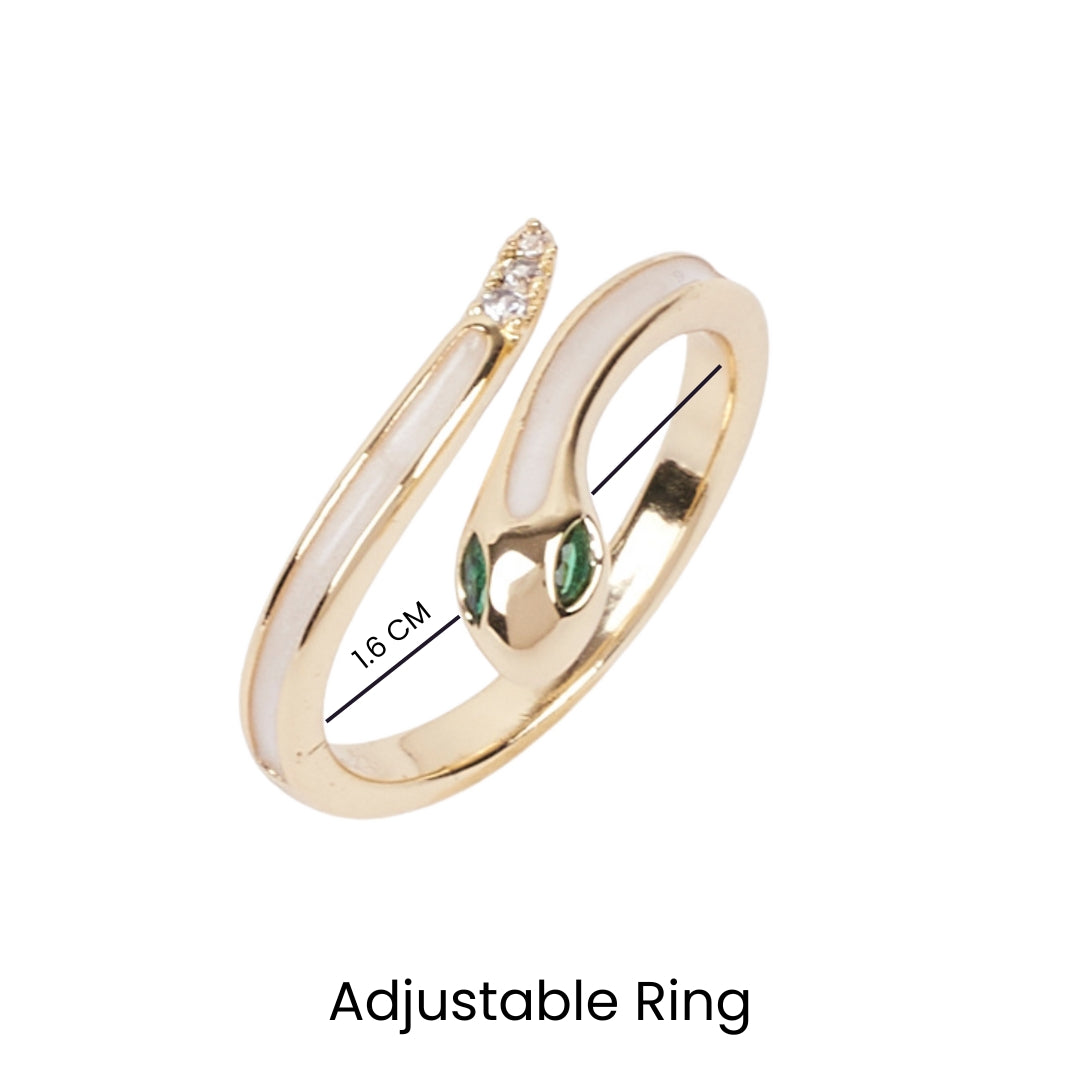 Alys Green Gold Ring - Salty Accessories