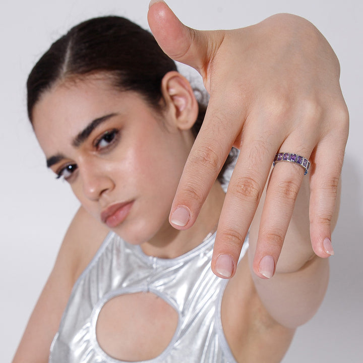 Halley Tennis Silver Ring