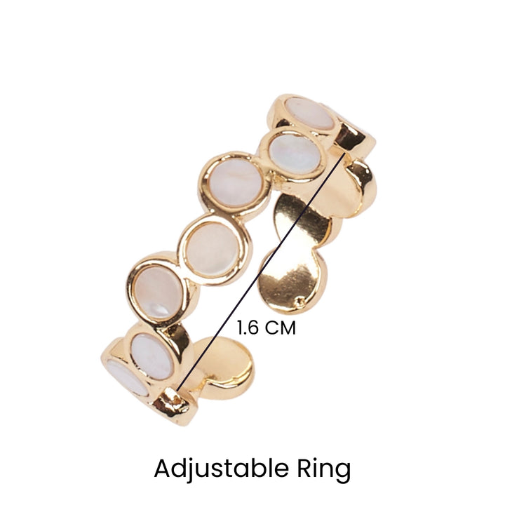 Halo Peachy Opal Gold Ring