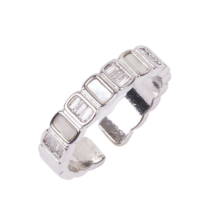 Odoti Tennis Crystal Silver Ring - Salty Accessories