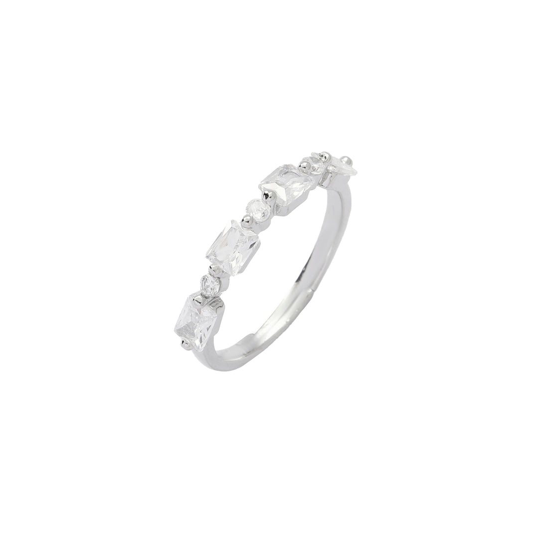 Dara Geo Crystal Silver Ring