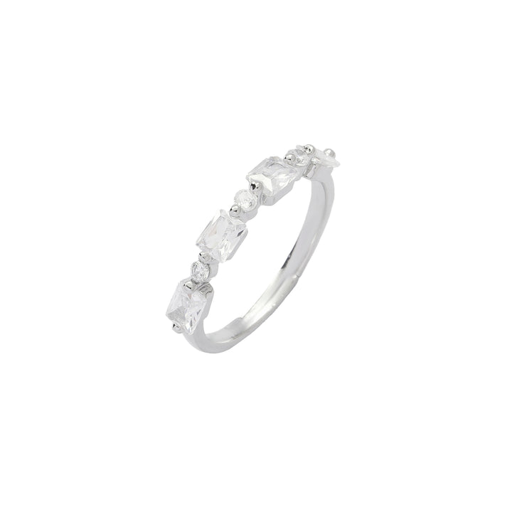Dara Geo Crystal Silver Ring