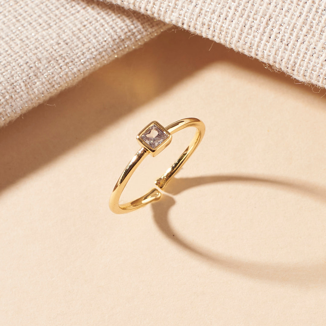 Demi Solitaire Gold Ring - Salty Accessories