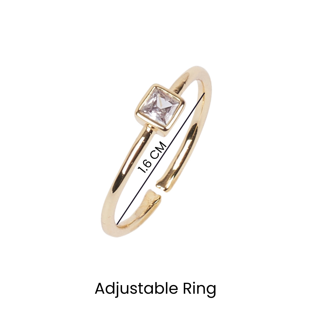 Demi Solitaire Gold Ring - Salty Accessories