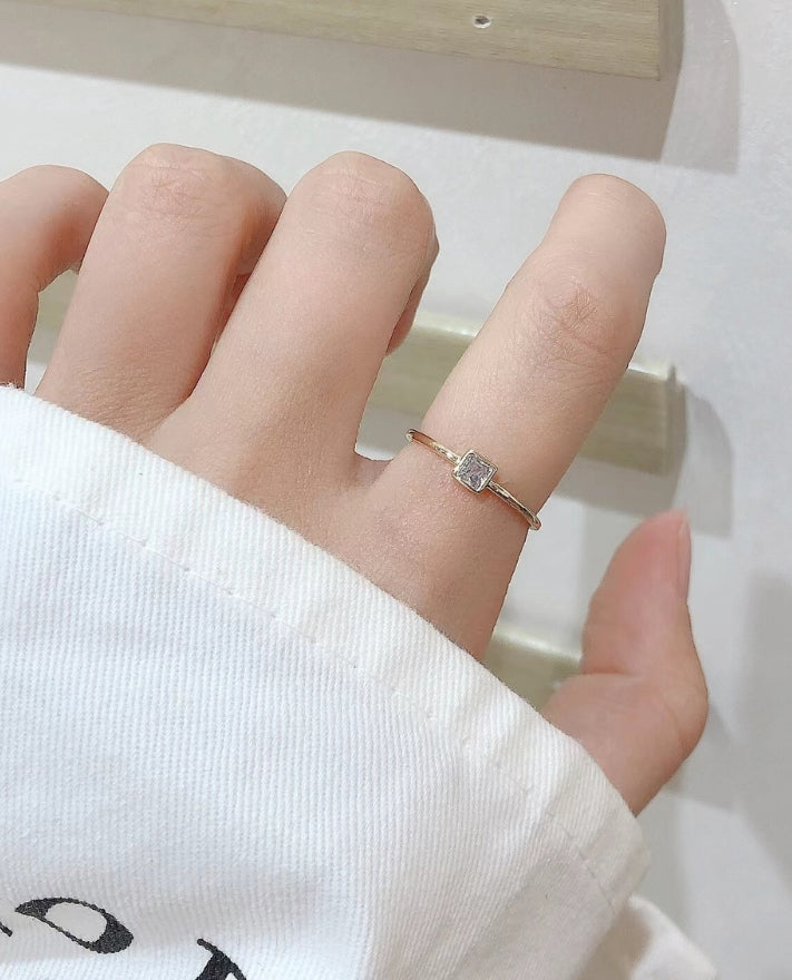 Demi Solitaire Gold Ring