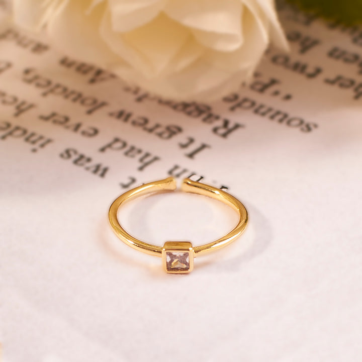 Demi Solitaire Gold Ring