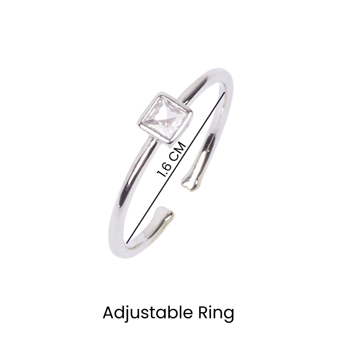 Demi Solitaire Silver Ring - Salty Accessories