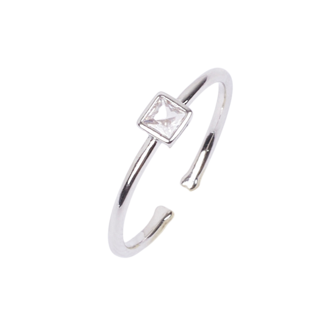 Demi Solitaire Silver Ring - Salty Accessories