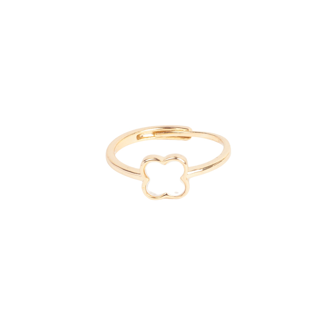 White Clover Gold Ring