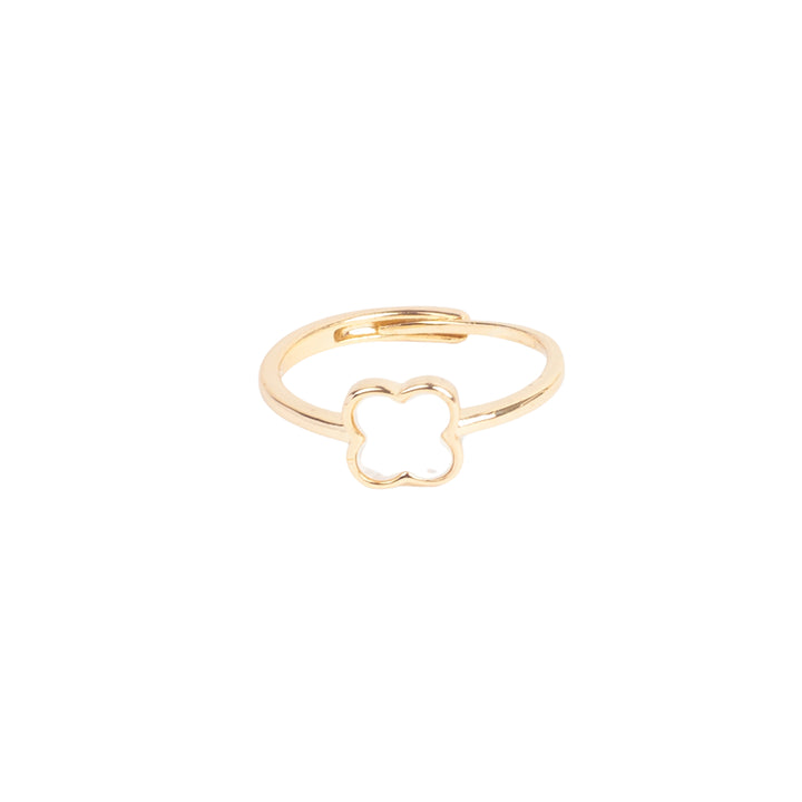 White Clover Gold Ring